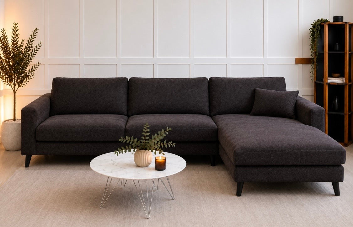 Sammet soffa